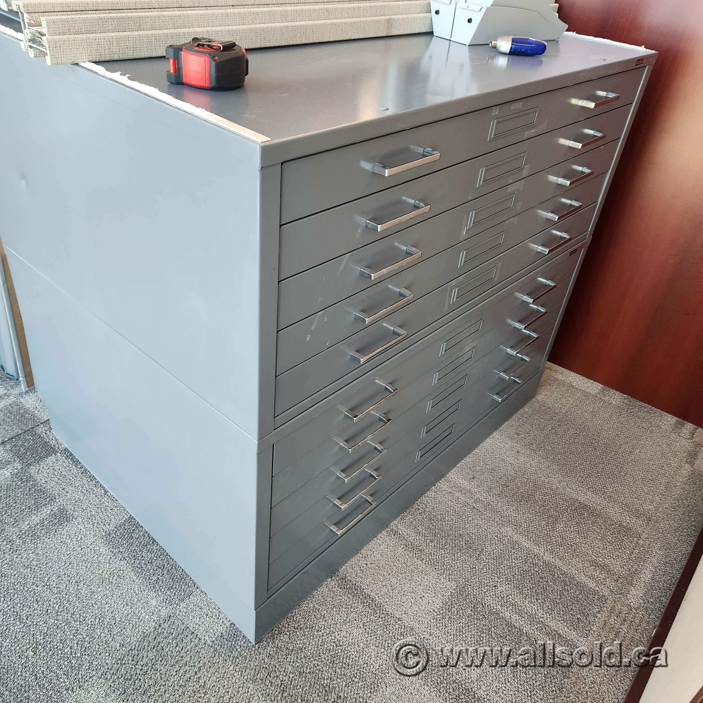 Mayline CFile Stacking 5 Drawer Map Plan Flat File Allsold